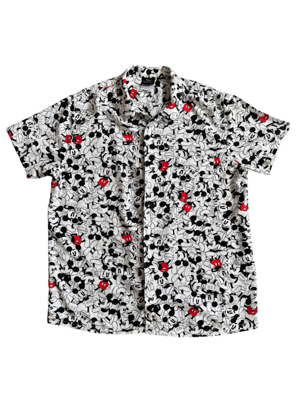 Disney Mickey Mouse men's All-over Print Short-sleeve Button-down